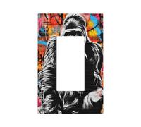 Gorilla Graffiti Street Art Placca da parete per interruttore luce frontalino singolo Rocker 1 Gang Decorator Outlet Coperture per la decorazione della casa della cucina della stanza del bagno