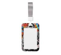 Gorilla Graffiti Street Art Porta badge scorrevole in plastica rigida per carte di lavoro per infermieri ufficio