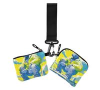 Gorilla Green Asthetic - Portafoglio portamonete da donna, formato compatto, con portachiavi, 2 pezzi, gorilla verde asetico, 1 size, Casual