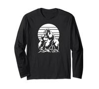 Gorilla Gym Monkey Angry Growling Scary Silverback Gorilla Maglia a Manica