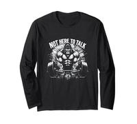 Gorilla Gym Not Here To Talk Serious Gym Amante Maglia a Manica