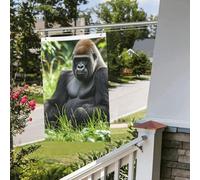Gorilla in the Grass Flag 60 x 90 cm Outdoor Indoor Primavera Estate Autunno Inverno Giardino Bandiere con Occhiello Verticale Doppio Lato Festività Banner per Decorazioni da Cortile