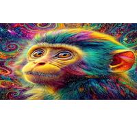 gorilla Jigsaw Puzzle impossibili 1000 Pezzi Decorazione per la casa. Giochi di Rilassamento e Intelletto per adulti e ragazzi da 14 anni 38x52cm/1000pcs