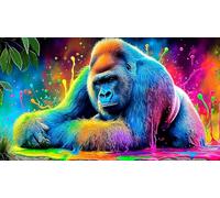 gorilla Jigsaw Puzzle impossibili 1000 Pezzi Decorazione per la casa. Rilassamento e Intelletto per adulti e ragazzi da 14 anni 38x26cm/1000pcs