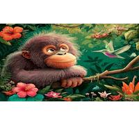 gorilla Jigsaw Puzzle Impossible 1000 Pezzi Decorazione per la casa. Rilassamento e Intelletto per Adulti e Bambini da 12 Anni 38x26cm/1000pcs