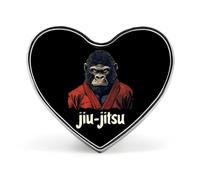 Gorilla Jiu Jitsu Fighter - Spilla a forma di cuore, per cravatta, abiti, matrimoni, compleanni, per uomini e donne, Love form, Metallo