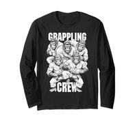 Gorilla Jiu Jitsu Ju Jutsu MMA BJJ Divertente Grappling Crew Maglia a Manica