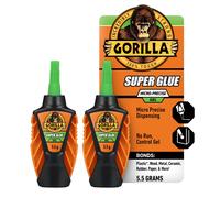 Gorilla Micro Precise Super Glue Gel, Clear, Cyanoacrylate, 5,5 g, confezione...