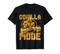 Gorilla Mode Oro Muscol Beast Workout Bestia Bodybuilding Maglietta