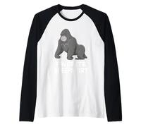 Gorilla Monkey Gorillas Nap Sleeping Sleep Pigiama Camicia da notte Maglia con Maniche Raglan
