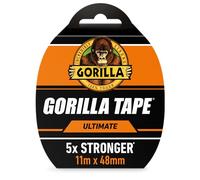 Gorilla Nastro Ultimate, 11 m, nero - Il nostro nastro più forte di sempre*, un anello regge 350 kg* | Resistente all'acqua con elevata resistenza alla trazione | Ideale per trascinare, reggiare