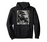 Gorilla, No Planet B, Protezione Ambientale, Gorilla Felpa con Cappuccio