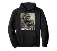 Gorilla, No Planet B, Protezione Ambientale, Gorilla Felpa con Cappuccio