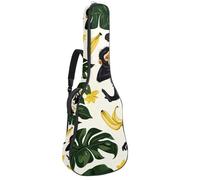 Gorilla & Palm Leaf Banana 41 - Custodia per chitarra acustica da 106,7 cm, con tracolla regolabile, con gancio posteriore, adatta per chitarre elettriche, bassi, chitarre classiche e ukulele, Banana