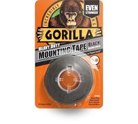 GORILLA TAPE Gorilla Resistente Doppio Lato Montaggio Nastro 1.5m X 25mm Nero