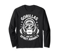 Gorilla Spirit Animals Gorilla divertente Maglia a Manica