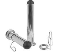 Gorilla Sports® Adattatore Bilanciere - Olimpico, 50 mm, per Asta da 30 mm, con 2 Chiusure a Molla, Cromati - Manicotto Adattatore per Barra, Sollevamento, Allenamento, Palestra, Fitness