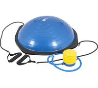 GORILLA SPORTS® Balance Ball Trainer - Ø52 cm, con Bande di Resistenza e Pompa, Carico Massimo 300 kg - Palla Pilates, con Elastici, Esercizi Equilibrio, per Yoga, Fitness, Semisfera da Allenamentop