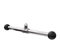 GORILLA SPORTS® Barra Bicipiti - Corta, Impugnatura in Gomma, Carico 200 kg - Lat Machine Barra, Tricipiti, Sbarra Lat Machine, Accessori Palesta, Cavi Allenamento, Barre per Palestra, Trazioni