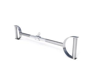 GORILLA SPORTS® Barra Dritta per Lat Machine - Carico Massimo 200 kg, con Maniglie e Giunto Girevole, 76 cm Lungo, Cromato, Zigrinato - Barra Lat, Trazione, Allenamento, Bicipiti, Tricipiti
