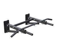 GORILLA SPORTS® Barra per Trazioni da Muro 4in1 Pieghevole, Max 300 kg | Pull up bar in acciaio con impugnature antiscivolo e 3 occhielli per sacco da boxe o bande di resistenza, salvaspazio