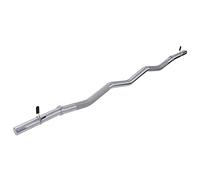 GORILLA SPORTS® Bilanciere Curvo EZ 120 cm, Ø30 mm, Acciaio, 180 kg | Con collari a molla e impugnatura zigrinata antiscivolo; barra curl per bicipiti, tricipiti, sollevamento pesi e fitness