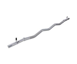 GORILLA SPORTS® Bilanciere Curvo EZ - 120cm, Ø30mm, Acciaio Cromato, Collari a Molla, Antiscivolo, Max 180kg - Barra Curl per Bicipiti, Tricipiti, Allenamento, Sollevamento Pesi, Palestra, Fitness