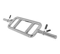 GORILLA SPORTS® Bilanciere per Tricipiti - 30 mm, Lunghezza 90 cm, Carico Massimo 200 kg, con 2 Collari a Stella/Molla, Acciaio Cromato e Zigrinato - Barra, Asta da Pesi, Sollevamento, Palestra