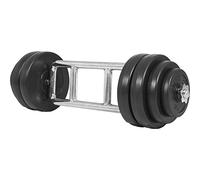 GORILLA SPORTS® Bilanciere per Tricipiti - con Pesi 35kg, Diametro 30mm, Carico Max. 200kg, Chiusura a Stella, Zigrinato, in Acciaio Cromato - Barra Pesi, Asta per Bicipiti Tricipiti, Allenamento