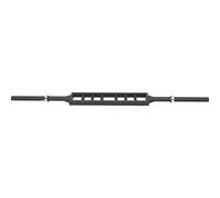 GORILLA SPORTS® Bilanciere per Tricipiti - Olimpico, 50 mm, Lunghezza 211cm, Max. 150 kg, con 2 Fermadischi, Acciaio, Nero - Barra per Allenamento Bicipiti, Asta Pesi, Palestra, Sollevamento, Fitness