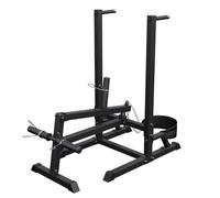 GORILLA SPORTS® Dip Station con Carico a Dischi Parallele Acciaio 200 kg | Parallele e dip bar per home gym - dischi da 30 e 50 mm - cintura inclusa - calisthenics e allenamento a casa