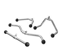GORILLA SPORTS® Impugnatura per trazioni con cavo, singola o set, ampia impugnatura per canottaggio, bicipiti e tricipiti, barra SZ, barra per trazioni, con snodo girevole, antiscivolo, in cromo