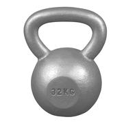 GORILLA SPORTS® Kettlebell - Peso a Scelta 2-32 kg, Singolo/Set, con Maniglia, Ghisa, Nero/Argento - Peso per Palestra, Manubri, Pesi Sfera, Allenamento della forza, Esercizi, Fitness, Casa