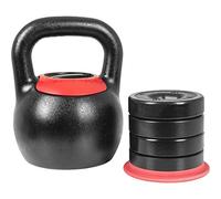GORILLA SPORTS® Kettlebell - Regolabile, Peso a Scelta 16 o 24 kg, con 4 Pesi Intercambiabili, Ghisa - Sfera Regolabile, Manubrio a Sfera, Pesi con Maniglia, Fitness, Palestra (16 kg)