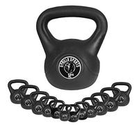 GORILLA SPORTS® Kettlebell Singolo 2-20 kg o Set 17-113 kg, Plastica, Nero
