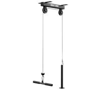 GORILLA SPORTS® Lat Pulldown 35 cm, Soffitto, 150 kg, Ø30/31 mm | Con cavo e maniglia, puleggia per dischi 30/31 mm; stazione lat machine per bicipiti, tricipiti, spalle, schiena e fitness