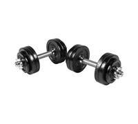 Gorilla Sports® Manubri - Set 30kg, Coppia, 4x1.25kg, 8x2.5kg, Dischi in Ghisa, 30mm, Barre Cromate, Impugnatura Antiscivolo, con Chiusure a Stella, Argento o Nero - Pesi Palestra, Pesistica, Fitness