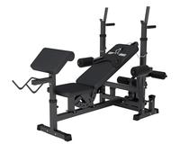 GORILLA SPORTS® Panca Multifunzione con Butterfly e Leg Curl | Schienale regolabile, max 280 kg, 20+ esercizi, cavi a puleggia, panca Scott e supporto manubri integrato