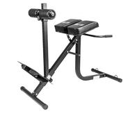 GORILLA SPORTS® Panca per Schiena e Addominali - con Fissaggio delle Gambe, Altezza Regolabile, Multifunzione, Inclinazione, Carico Massimo 200kg, Nero - Sedia Romana per Allenamento, Iperestensioni