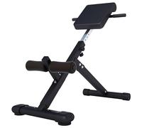 GORILLA SPORTS® Panca per Schiena e Addominali - Pieghevole, Altezza Regolabile in 5 Livelli, Multifunzione, Max. 120kg, Nero/Bianco - Sedia Romana, Iperestensione, Allenamento dei Dorsali, Palestra