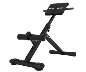 GORILLA SPORTS® Panca per Schiena e Addominali - Pieghevole, Altezza Regolabile in 5 Livelli, Multifunzione, Max. 120kg, Nero/Bianco - Sedia Romana, Iperestensione, Allenamento dei Dorsali, Palestra