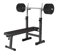 GORILLA SPORTS® Panca Pesi Multifunzione Regolabile - Pieghevole con Porta, Bilanciere e Manubri con Dischi 38/70/100 kg - Piana/Inclinata, Struttura Robusta Max 200 kg - Palestra Casa Fitness