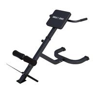 GORILLA SPORTS® Panca Romana - Altezza Regolabile, Capacità 120 kg, Acciaio, Nero/Bianco - Sedia Romana per Allenamento Schiena, Macchinari Palestra, Attrezzi Hyperextension (Nero)