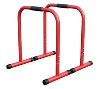 GORILLA SPORTS® Parallele Dip Acciaio, Altezza 73 cm, Max 200 kg | Dip barre con impugnature antiscivolo, piedini protettivi, parallettes fitness per calisthenics e push up