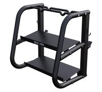 GORILLA SPORTS® Porta Manubri Palestra Casa - 52x68,5x62 cm, Acciaio, Max 300 kg, Salvaspazio, Nero - Porta Pesi, Rastrelliera, Supporto Manubri, Kettlebell, Porta Attrezzi Palestra, Posa Pesi
