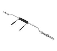 GORILLA SPORTS® Safety Squat Bar - 50mm, con Imbottitura per il Collo, Manici in Gomma, 220cm, Carico Massimo 280kg, Cromato - Bar di Sicurezza, Bilanciere Olimpico, per Sollevamento Pesi, Fitness