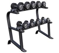 GORILLA SPORTS® Set Manubri 90 kg, 5 Coppie con Rastrelliera a 2 Livelli
