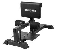 GORILLA SPORTS® Sissy Squat Machine Regolabile, Portata 130 kg, Nero