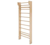 GORILLA SPORTS® Spalliera Svedese - in Legno, a Parete, 10 Gradini, Carico Massimo 100kg, 195×80×14 cm, per Adulti e Bambini - Scala per Ginnastica, Scala Svedese, Spalliera Palestra, Terapia Fisica