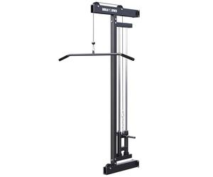 Gorilla Sports® Stazione LAT Machine - Montaggio a Parete, Carico Massimo 300 kg, incl. Lat Pull Bar e 2 Chiusure a Molla - Pulldown Cavo, Macchina per Cavi, Cable Tower, Allenamento, Palestra